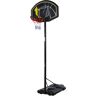 Homcom Canestro da Basket con Base in Acciaio, Altezza Regolabile tra 250 - 365 cm