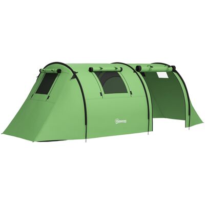 Outsunny Tenda da Campeggio per 3-4 Persone Robusta e Impermeabile, Tenda Familiare con Camera da Letto e Soggiorno, Verde Scuro Aosom Italy Outsunny Tenda da Campeggio per 3-4 Persone Robusta e Impermeabile, Tenda Familiare con Camera da Letto e Soggiorno, Verde Scuro Aosom Italy