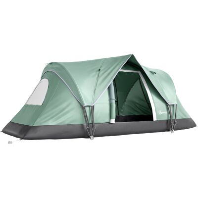 Outsunny Tenda da Campeggio 4 Posti Idrorepellente con Protezione UV, Pali in Fibra di Vetro, 4.55x2.3x1.8 m, Verde Outsunny Tenda da Campeggio 4 Posti Idrorepellente con Protezione UV, Pali in Fibra di Vetro, 4.55x2.3x1.8 m, Verde