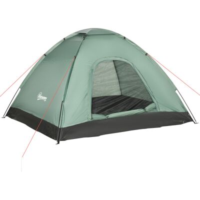 Outsunny Tenda da Campeggio 2 Posti con Porta a Cerniera, Zanzariera e Sacca di Trasporto, 206x185x120cm, Verde Aosom Outsunny Tenda da Campeggio 2 Posti con Porta a Cerniera, Zanzariera e Sacca di Trasporto, 206x185x120cm, Verde Aosom