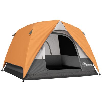 Tenda da campeggio arancione Outsunny per 3 persone Tenda da campeggio arancione Outsunny per 3 persone