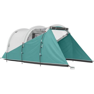Outsunny Tenda da Campeggio 4-5 Posti Impermeabile a Tunnel con Borsa di Trasporto, Verde Aosom Outsunny Tenda da Campeggio 4-5 Posti Impermeabile a Tunnel con Borsa di Trasporto, Verde Aosom