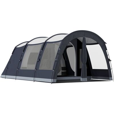 Outsunny Tenda Campeggio a Tunnel per 2-4 Persone Alta 210cm con 2 Stanze, Impermeabile 3000mm per Trekking, Blu navy Aosom Italy Outsunny Tenda Campeggio a Tunnel per 2-4 Persone Alta 210cm con 2 Stanze, Impermeabile 3000mm per Trekking, Blu navy Aosom Italy