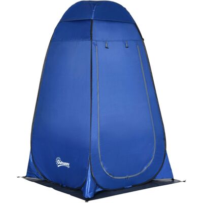 Outsunny Tenda Doccia da Campeggio e Spiaggia con Porta a Cerniera e Borsa di Trasporto, 126x124x189 cm, Blu Scuro Outsunny Tenda Doccia da Campeggio e Spiaggia con Porta a Cerniera e Borsa di Trasporto, 126x124x189 cm, Blu Scuro