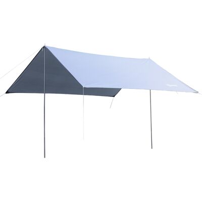 Outsunny Tenda da Sole Portatile 3x3 m, Tendalino Parasole Impermeabile per Campeggio, e Spiaggia, Bianco Outsunny Tenda da Sole Portatile 3x3 m, Tendalino Parasole Impermeabile per Campeggio, e Spiaggia, Bianco