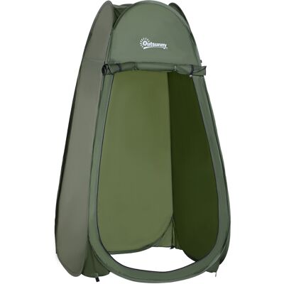 Outsunny Tenda da Doccia Pop Up Impermeabile in Poliestere e Plastica, 100x100x185 cm, Verde Militare Outsunny Tenda da Doccia Pop Up Impermeabile in Poliestere e Plastica, 100x100x185 cm, Verde Militare