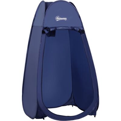 Outsunny Tenda da Doccia Pop Up Impermeabile in Poliestere e Plastica, 100x100x185 cm, Blu Navy Outsunny Tenda da Doccia Pop Up Impermeabile in Poliestere e Plastica, 100x100x185 cm, Blu Navy
