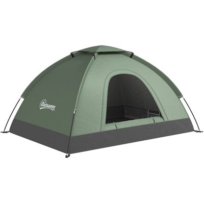 Tenda da Campeggio Outsunny - 2 Persone, Finestre in Rete, Porta con Cerniera - Verde Tenda da Campeggio Outsunny - 2 Persone, Finestre in Rete, Porta con Cerniera - Verde