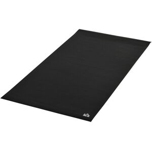 Homcom Tappeto Palestra Ammortizzante per Tapis Roulant e Cyclette, Tappetino Fitness in PVC Antiscivolo, 180x90cm, Nero