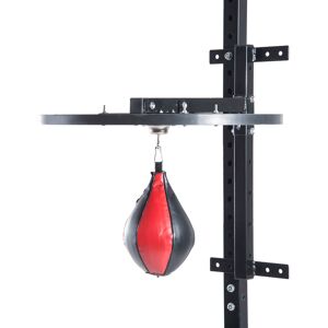 Homcom Outsunny Piattaforma Boxe con Speed Ball di 21 cm, Punchball per Allenamento Pugilato Arti Marziali, in Legno e Acciaio, Ecopelle