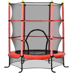 Homcom Tappeto Elastico per Bambini 3-6 Anni con Rete di Sicurezza, Trampolino con Pali Imbottiti per Casa e Giardino Φ163cm