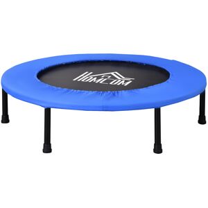 Homcom Trampolino Elastico per Jumping Fitness e Allenamento a Casa, Molle e Struttura in Acciaio, Φ91x22.5cm, Nero e Blu