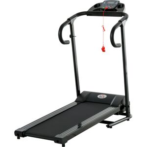 Homcom Tapis Roulant Elettrico Pieghevole con Display LCD, Velocità 0.8-10km/h e 12 Programmi, Potenza 500W, per Casa e Ufficio, Nero