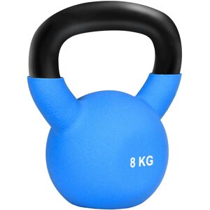 Homcom Kettlebell 8kg per Allenamento Bicipiti e Spalle in Metallo e Neoprene, 18x11x20cm， Blu