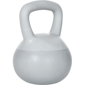 Sportnow Kettlebell 10kg in PVC e Sabbia Metallica per Allenamento Spalle e Bicipiti, 22x22x29 cm, Grigio