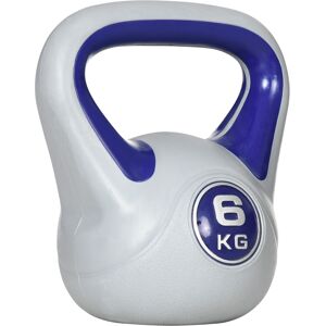 Sportnow Kettlebell 6kg con Rivestimento Morbido e Base Piatta in PU e Sabbia, 20x13x22cm, Viola