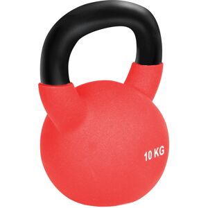 Homcom Kettlebell 10 kg per Allenamento Bicipiti e Spalle in Metallo e Neoprene, 19x12x22 cm, Rosso