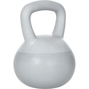 Sportnow Kettlebell 8kg in PVC e Sabbia Metallica per Allenamento Spalle e Bicipiti, 22x22x29 cm, Grigio