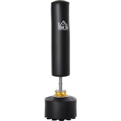 Homcom Sacco Boxe da Terra Autoportante, Sacco per Pugilato con Base Riempibile con Acqua e Sabbia, Nero Homcom Sacco Boxe da Terra Autoportante, Sacco per Pugilato con Base Riempibile con Acqua e Sabbia, Nero
