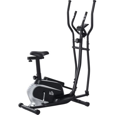 Homcom Cyclette Bici Ellittica Magnetica con Schermo LCD, 8 Livelli di Resistenza e Sedile Regolabile, 103x62x151cm Nero Aosom Homcom Cyclette Bici Ellittica Magnetica con Schermo LCD, 8 Livelli di Resistenza e Sedile Regolabile, 103x62x151cm Nero Aosom