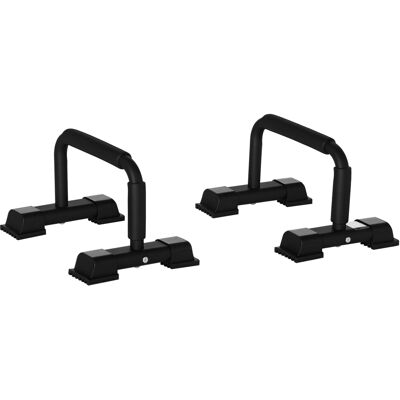 Homcom Set 2 Barre per Dip in Acciaio con Impugnatura in EPE Antiscivolo, 36x25x20 cm, Nero Homcom Set 2 Barre per Dip in Acciaio con Impugnatura in EPE Antiscivolo, 36x25x20 cm, Nero