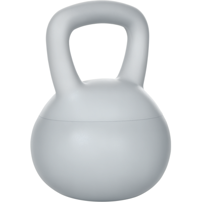 Sportnow Kettlebell 4kg in PVC e Sabbia Metallica per Allenamento Spalle e Bicipiti, 19x19x26 cm, Grigio Aosom Italy Sportnow Kettlebell 4kg in PVC e Sabbia Metallica per Allenamento Spalle e Bicipiti, 19x19x26 cm, Grigio Aosom Italy