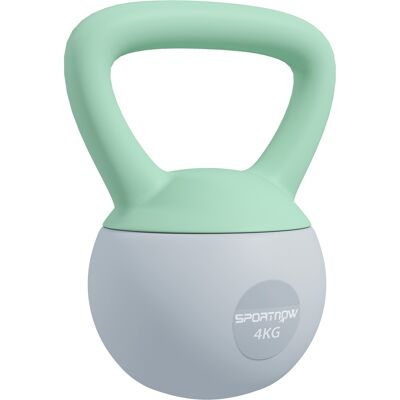 Sportnow Kettlebell 4 kg in Plastica con Riempimento di Sabbia Metallica e Impugnatura Antiscivolo per Allenamento a Casa 19x15x25 cm Verde e Grigio Aosom Italy Sportnow Kettlebell 4 kg in Plastica con Riempimento di Sabbia Metallica e Impugnatura Antiscivolo per Allenamento a Casa 19x15x25 cm Verde e Grigio Aosom Italy