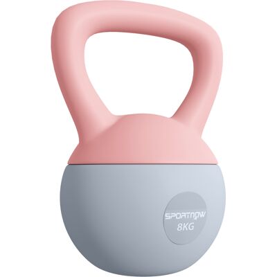 Sportnow Kettlebell 8 kg riempita con sabbia metallica, manico antiscivolo 19x19x28 cm Rosa Aosom Italy Sportnow Kettlebell 8 kg riempita con sabbia metallica, manico antiscivolo 19x19x28 cm Rosa Aosom Italy