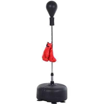 Homcom Punching Ball per Adulti e Bambini(Ф48cmx136-154cm), Sacco Boxe da Terra con 4 Ventose, Guantoni Inclusi, Rosso e Nero Aosom Homcom Punching Ball per Adulti e Bambini(Ф48cmx136-154cm), Sacco Boxe da Terra con 4 Ventose, Guantoni Inclusi, Rosso e Nero Aosom