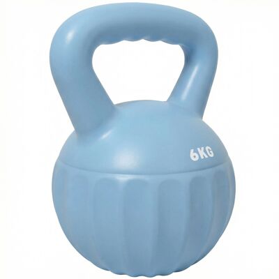 Sportnow Kettlebell Palla 6 kg, Bilanciere Riempito di Sabbia per Principianti Allenamento a Casa, 17x17x23 cm, Blu Aosom Italy Sportnow Kettlebell Palla 6 kg, Bilanciere Riempito di Sabbia per Principianti Allenamento a Casa, 17x17x23 cm, Blu Aosom Italy