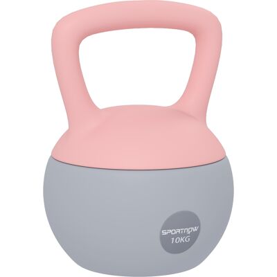Sportnow Pesa russa 10 kg Kettlebell riempito di sabbia metallica manico antiscivolo per allenarsi a casa 21x21x30cm Rosa pallido e grigio Aosom Italy Sportnow Pesa russa 10 kg Kettlebell riempito di sabbia metallica manico antiscivolo per allenarsi a casa 21x21x30cm Rosa pallido e grigio Aosom Italy