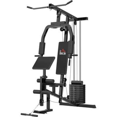 Homcom Stazione Fitness Multifunzione per Allenamento a Casa e Professionale in Acciaio, 148x108x207 cm, Nero Aosom Homcom Stazione Fitness Multifunzione per Allenamento a Casa e Professionale in Acciaio, 148x108x207 cm, Nero Aosom