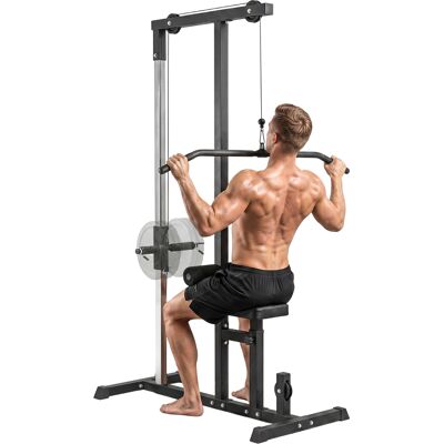Homcom Stazione Fitness Pull Down da Casa con Panca e Cavo Regolabile, Stazione Cavi Palestra in Acciaio 107x120x190cm Nero Aosom Homcom Stazione Fitness Pull Down da Casa con Panca e Cavo Regolabile, Stazione Cavi Palestra in Acciaio 107x120x190cm Nero Aosom