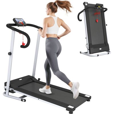 Homcom Tapis Roulant Elettrico Pieghevole e Silenzioso con Velocità Regolabile 1-10km/h e Schermo LCD, per Casa e Ufficio, 500W, Nero Aosom Homcom Tapis Roulant Elettrico Pieghevole e Silenzioso con Velocità Regolabile 1-10km/h e Schermo LCD, per Casa e Ufficio, 500W, Nero Aosom
