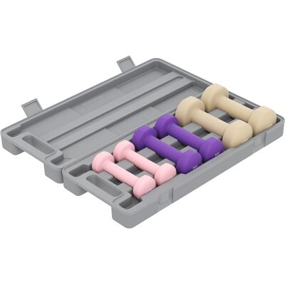 Homcom Set di Manubri Pesi Fitness Impugnatura Antiscivolo con Valigetta 6kg Rosa Aosom Italy Homcom Set di Manubri Pesi Fitness Impugnatura Antiscivolo con Valigetta 6kg Rosa Aosom Italy