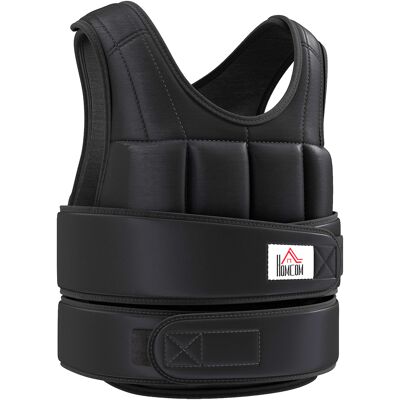 Homcom Giubbotto Zavorrato 10kg Unisex 38 Pesi Singoli, Imbottitura, Chiusure con Velcro, Nero Aosom Italy Homcom Giubbotto Zavorrato 10kg Unisex 38 Pesi Singoli, Imbottitura, Chiusure con Velcro, Nero Aosom Italy