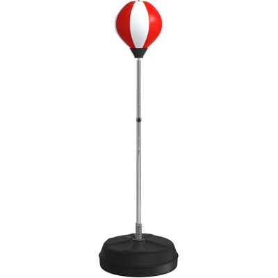 Homcom Punching Ball da Terra ad Altezza Regolabile con Guantoni e Base Riempibile, 43x43x126-144 cm, Rosso e Bianco Aosom Italy Homcom Punching Ball da Terra ad Altezza Regolabile con Guantoni e Base Riempibile, 43x43x126-144 cm, Rosso e Bianco Aosom Italy