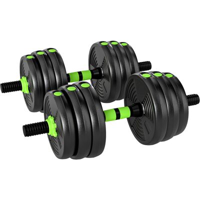 Sportnow Set Bilanciere con Pesi 3 in 1 da 16 Dischi e Impugnatura Antiscivolo, 140x20x20 cm, Verde Aosom Italy Sportnow Set Bilanciere con Pesi 3 in 1 da 16 Dischi e Impugnatura Antiscivolo, 140x20x20 cm, Verde Aosom Italy