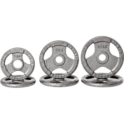Homcom Set di 6 Dischi Palestra da 2.5kg/5kg/10kg in Acciaio con Foro Փ5.4cm per Bilanciere e Manubri, Argento Aosom Homcom Set di 6 Dischi Palestra da 2.5kg/5kg/10kg in Acciaio con Foro Փ5.4cm per Bilanciere e Manubri, Argento Aosom