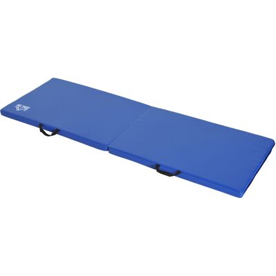 Homcom Tappetino da Ginnastica Pieghevole, Materassino Fitness Spesso 5 cm e Antiscivolo, 180x60x5 cm, Blu Aosom Italy Homcom Tappetino da Ginnastica Pieghevole, Materassino Fitness Spesso 5 cm e Antiscivolo, 180x60x5 cm, Blu Aosom Italy