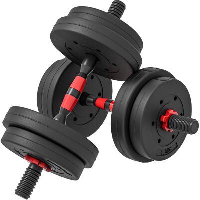 Homcom Set 2 Manubri con 8 Dischi, Connettore e Peso Totale 15 kg, Nero Aosom Italy Homcom Set 2 Manubri con 8 Dischi, Connettore e Peso Totale 15 kg, Nero Aosom Italy