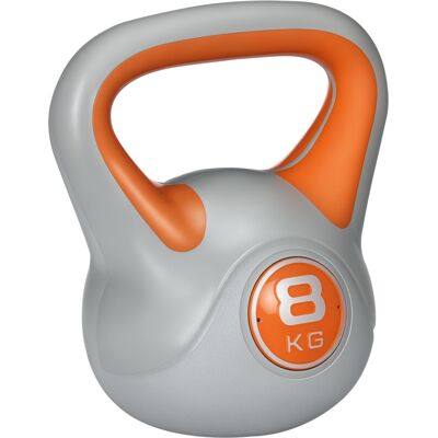 Sportnow Kettlebell 8kg, PU/Sabbia, Base Piatta, Impugnatura Ergonomica, Stacchi/Squat/Sollevamenti - Arancione Aosom Sportnow Kettlebell 8kg, PU/Sabbia, Base Piatta, Impugnatura Ergonomica, Stacchi/Squat/Sollevamenti - Arancione Aosom