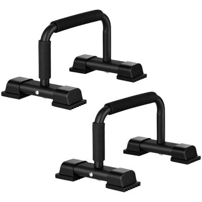 Homcom Set 2 Barre per Dip in Acciaio con Impugnatura in EPE Antiscivolo, 36x25x20 cm, Nero Homcom Set 2 Barre per Dip in Acciaio con Impugnatura in EPE Antiscivolo, 36x25x20 cm, Nero