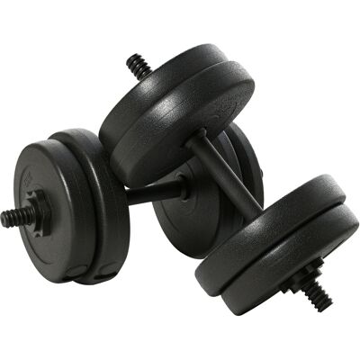 Homcom Set Manubri Palestra 19.7kg (4x2.5kg, 4x2kg), Pesi Palestra con 8 Dischi da 2kg, 2.5kg, Փ25mm, per Allenamento a Casa Aosom Homcom Set Manubri Palestra 19.7kg (4x2.5kg, 4x2kg), Pesi Palestra con 8 Dischi da 2kg, 2.5kg, Փ25mm, per Allenamento a Casa Aosom
