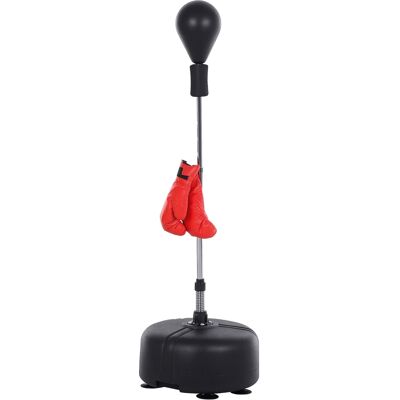 Homcom Punching Ball per Adulti e Bambini(Ф48cmx136-154cm), Sacco Boxe da Terra con 4 Ventose, Guantoni Inclusi, Rosso e Nero Aosom Homcom Punching Ball per Adulti e Bambini(Ф48cmx136-154cm), Sacco Boxe da Terra con 4 Ventose, Guantoni Inclusi, Rosso e Nero Aosom