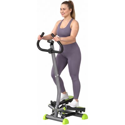 Homcom Stepper con Manubrio e Monitor LCD, Pedali Antiscivolo e Struttura in Acciaio e ABS, 55x44x108Acm, Grigio e Verde Aosom Homcom Stepper con Manubrio e Monitor LCD, Pedali Antiscivolo e Struttura in Acciaio e ABS, 55x44x108Acm, Grigio e Verde Aosom