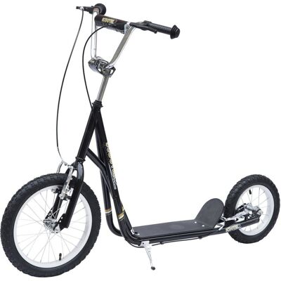 Homcom Monopattino per Bambini con Manubrio Regolabile e Portata max. 100kg, in Acciaio e Plastica, 125×58×92-100 cm, Nero Aosom Homcom Monopattino per Bambini con Manubrio Regolabile e Portata max. 100kg, in Acciaio e Plastica, 125×58×92-100 cm, Nero Aosom