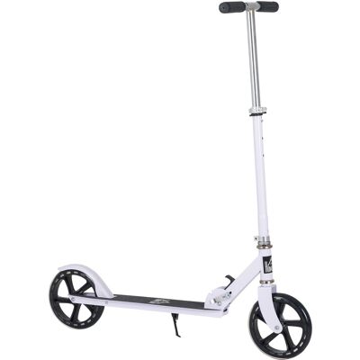 Homcom Monopattino Pieghevole con Manubrio Regolabile su 4 Livelli sistema di frenata posteriore per bambino adolescente peso max. 100KG dim. 88L x 37P x 75-100H cm Bianco Homcom Monopattino Pieghevole con Manubrio Regolabile su 4 Livelli sistema di frenata posteriore per bambino adolescente peso max. 100KG dim. 88L x 37P x 75-100H cm Bianco
