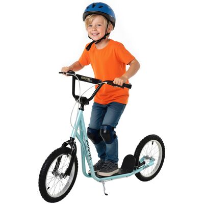 Homcom Scooter Monopattino manubrio regolabile pneumatico gonfiabile a doppio freno per 5+ anni in acciaio lega di alluminio celeste Aosom Homcom Scooter Monopattino manubrio regolabile pneumatico gonfiabile a doppio freno per 5+ anni in acciaio lega di alluminio celeste Aosom