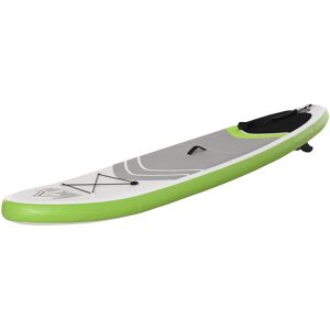 Homcom Tavola SUP Gonfiabile con Accessori Inclusi, Stand Up Paddle per Adulti e Teenager, 305x75x15cm Verde e Bianco